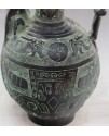 精雕獸頭 酒壺 